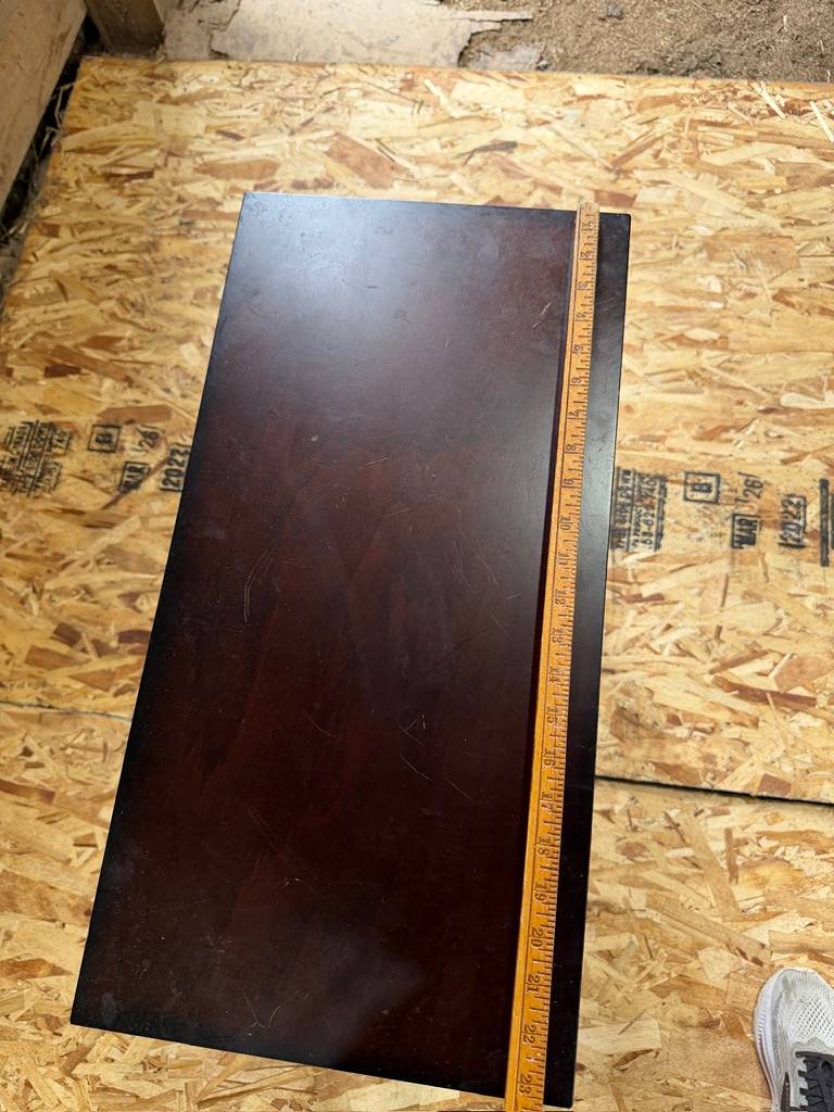 Pair of Rectangular Dark Wood Side Table