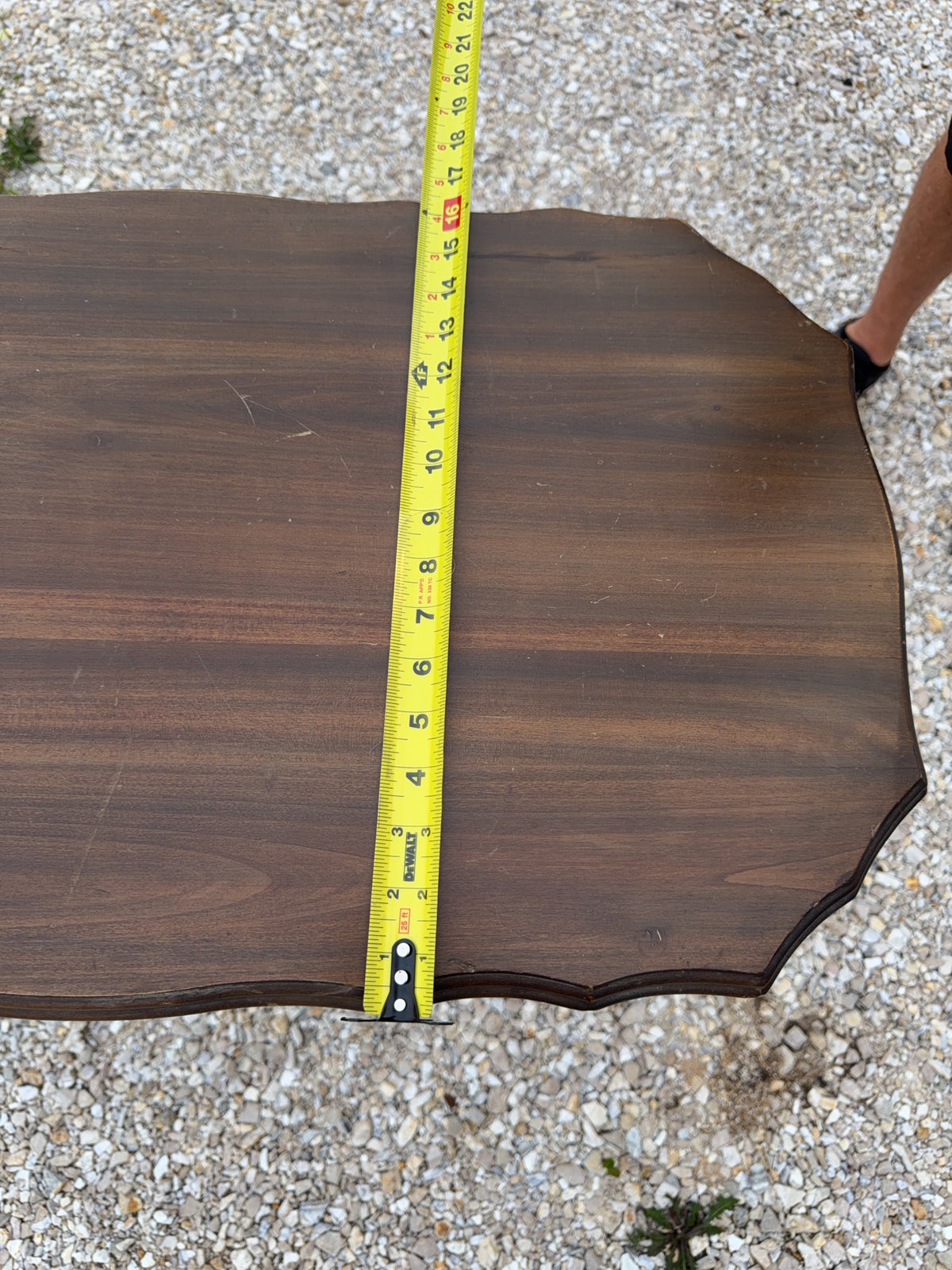 Wood Side Table with Turned Legs