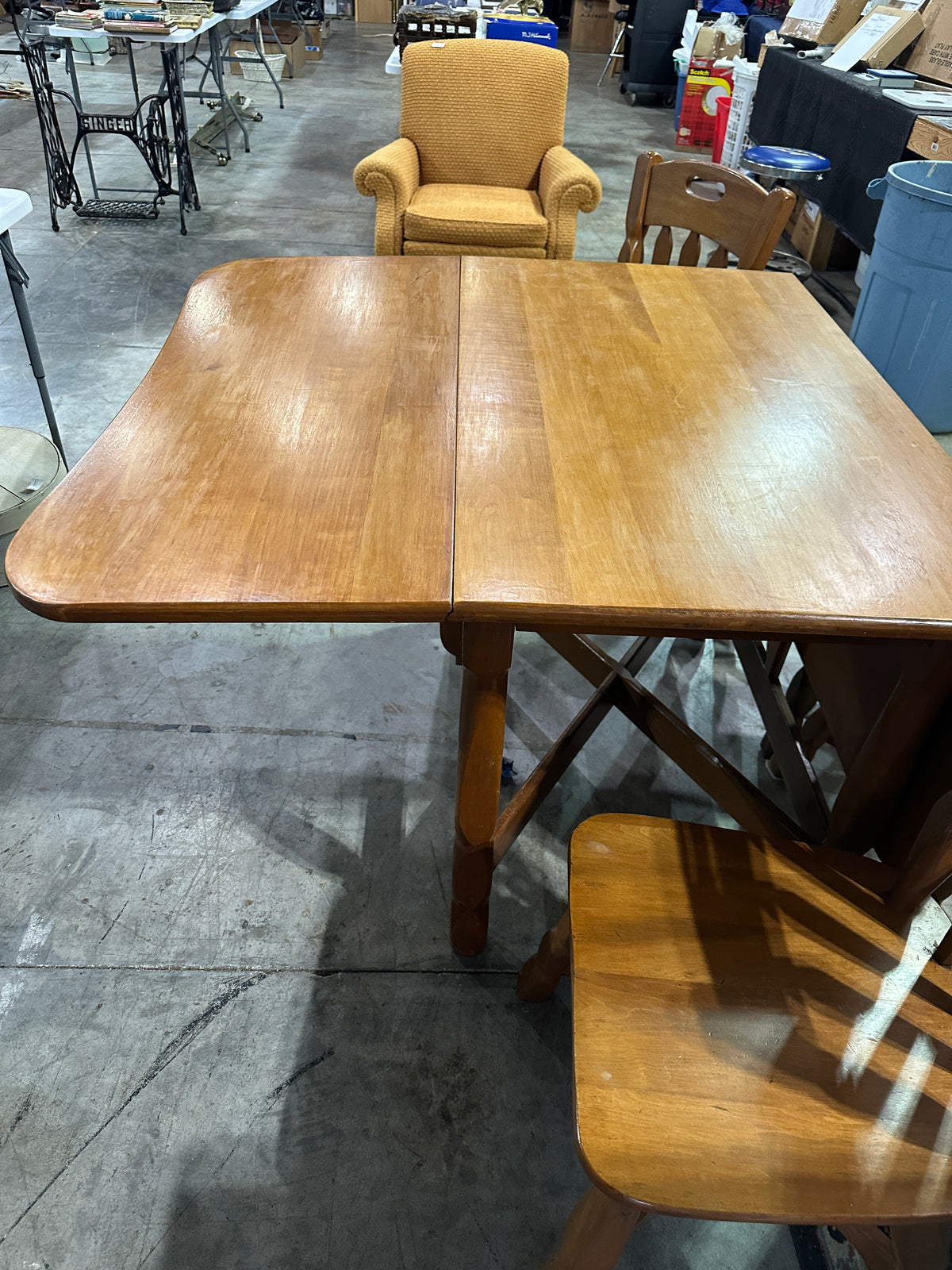 Drop leaf dining table and chairs