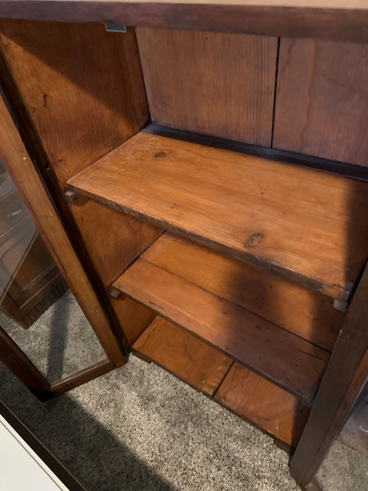 Glass front small vintage cabinet
