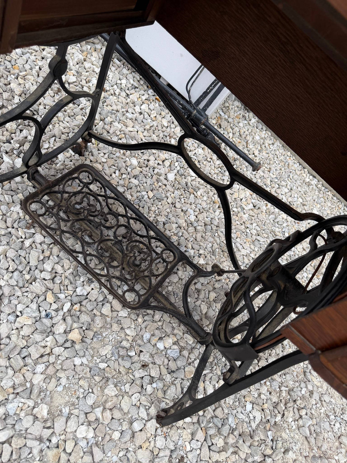 Franklin Treadle Sewing Machine in Oak Cabinet