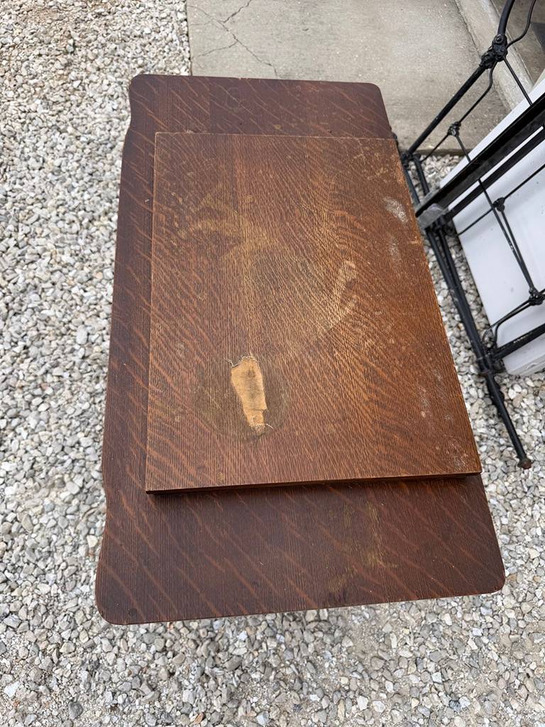 Franklin Treadle Sewing Machine in Oak Cabinet