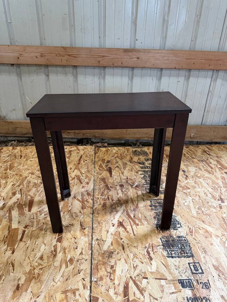 Pair of Rectangular Dark Wood Side Table