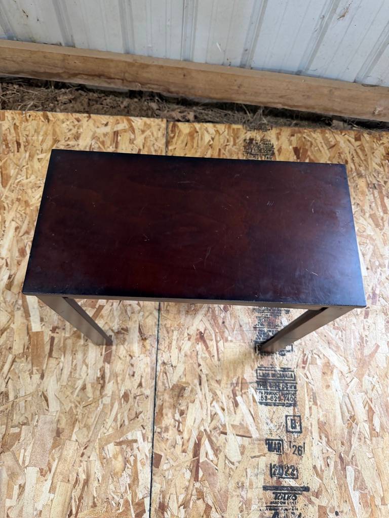 Pair of Rectangular Dark Wood Side Table