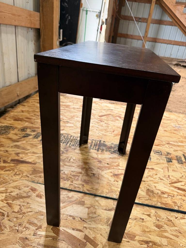 Pair of Rectangular Dark Wood Side Table