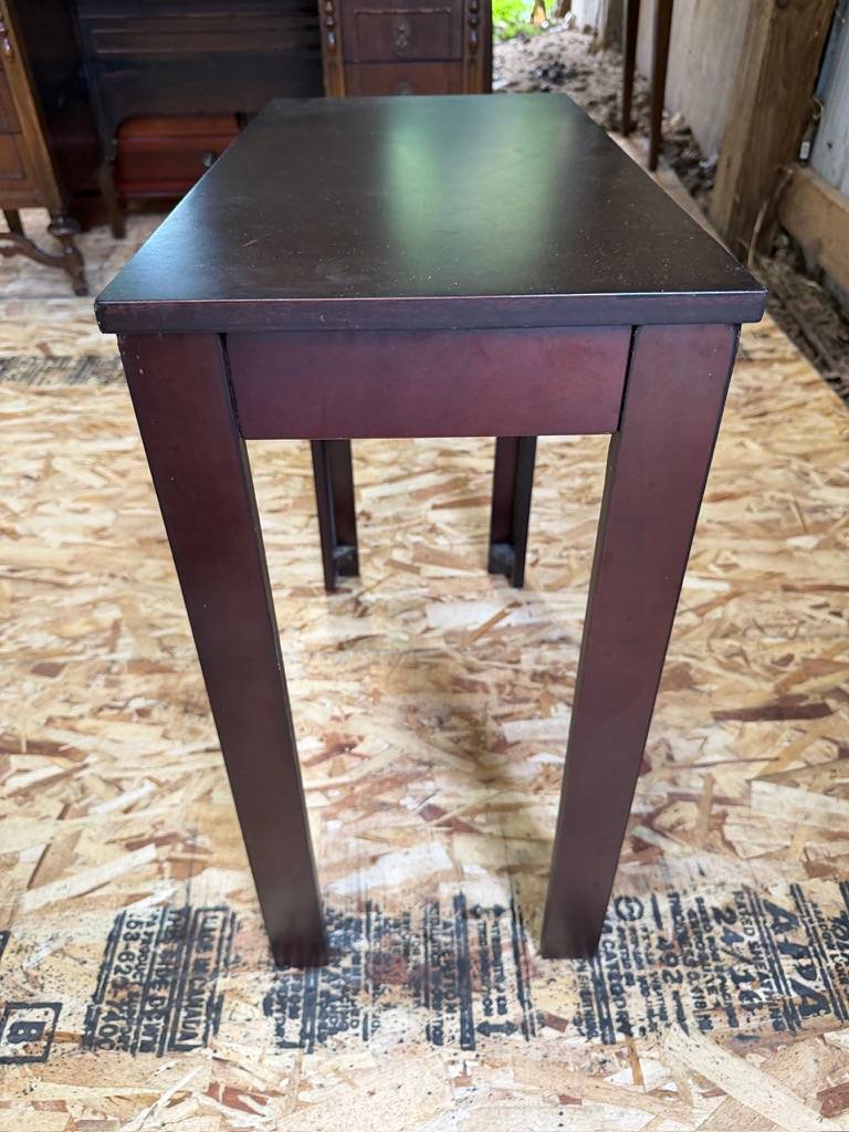 Pair of Rectangular Dark Wood Side Table