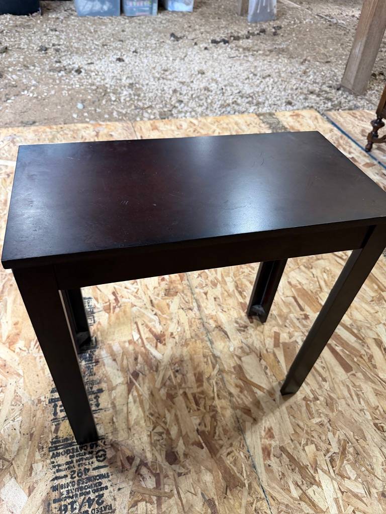 Pair of Rectangular Dark Wood Side Table
