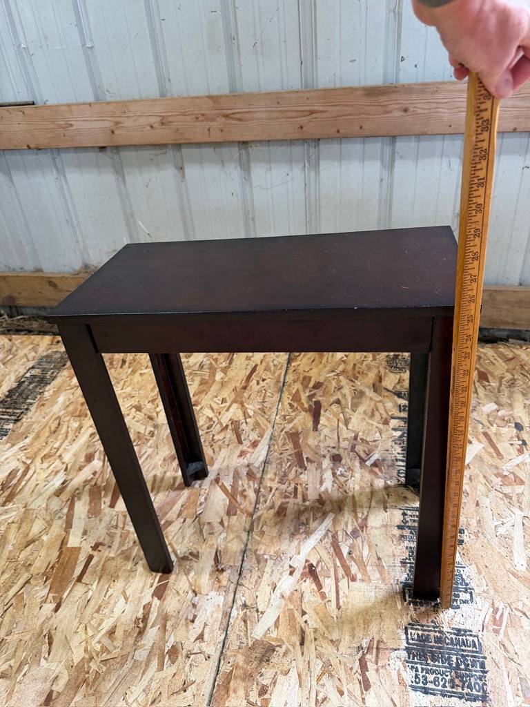 Pair of Rectangular Dark Wood Side Table