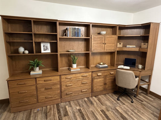 A. Brandt Ranch Oak Modular Wall Unit