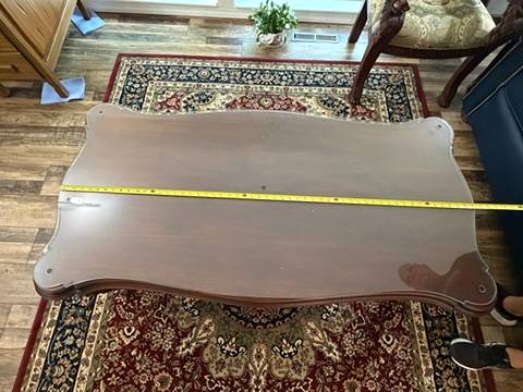 Ornate Carved Mahogany Coffee Table Glass Top Lion Heads Traditional
