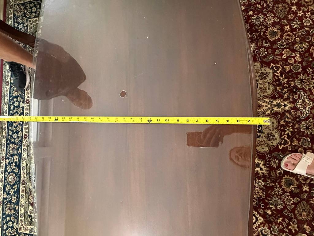 Ornate Carved Mahogany Coffee Table Glass Top Lion Heads Traditional