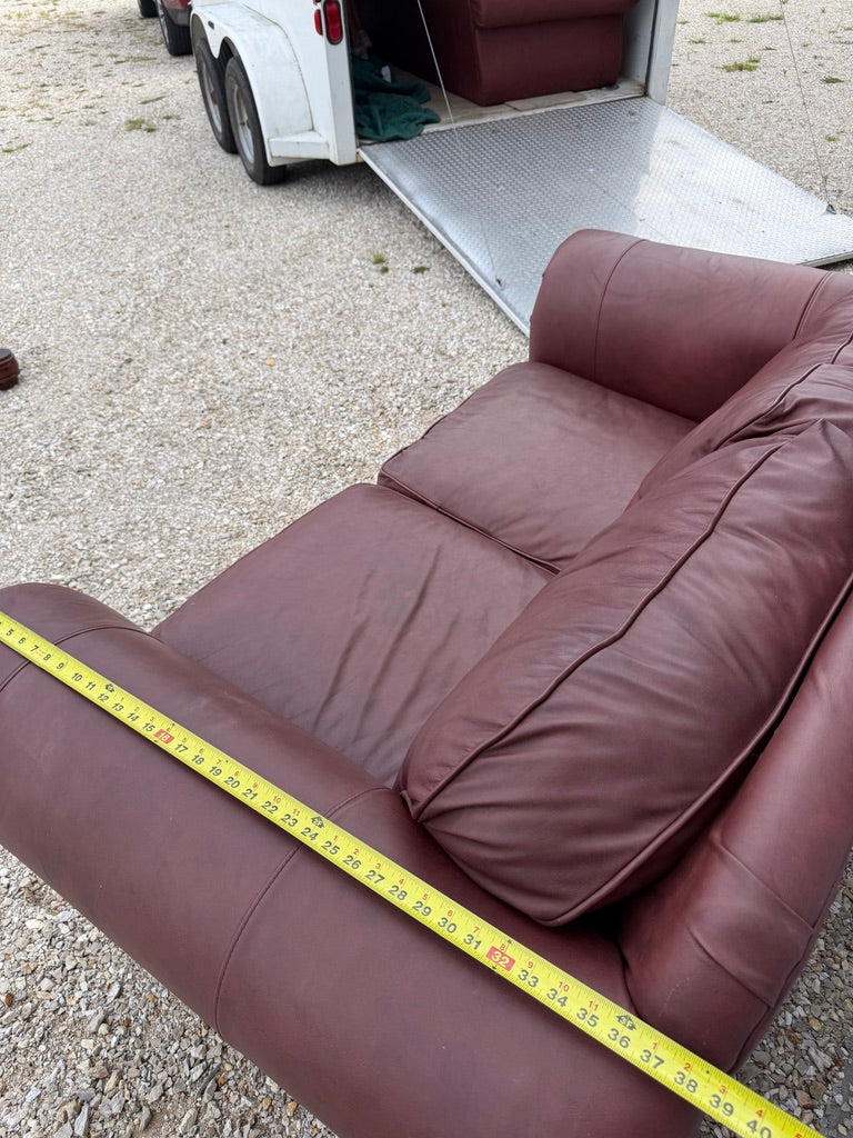 Rolled Arm Loveseat with Nailhead Trim