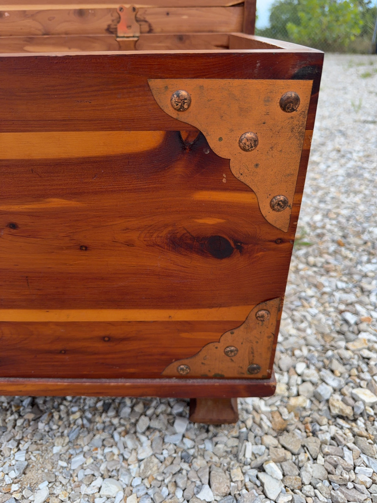 Cedar Chest With Brass Accents and Casters
