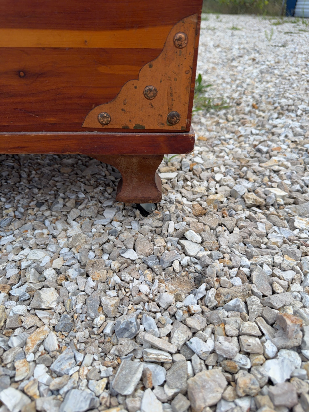 Cedar Chest With Brass Accents and Casters