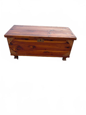 Cedar Chest With Brass Accents and Casters