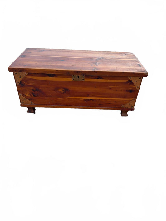 Cedar Chest With Brass Accents and Casters