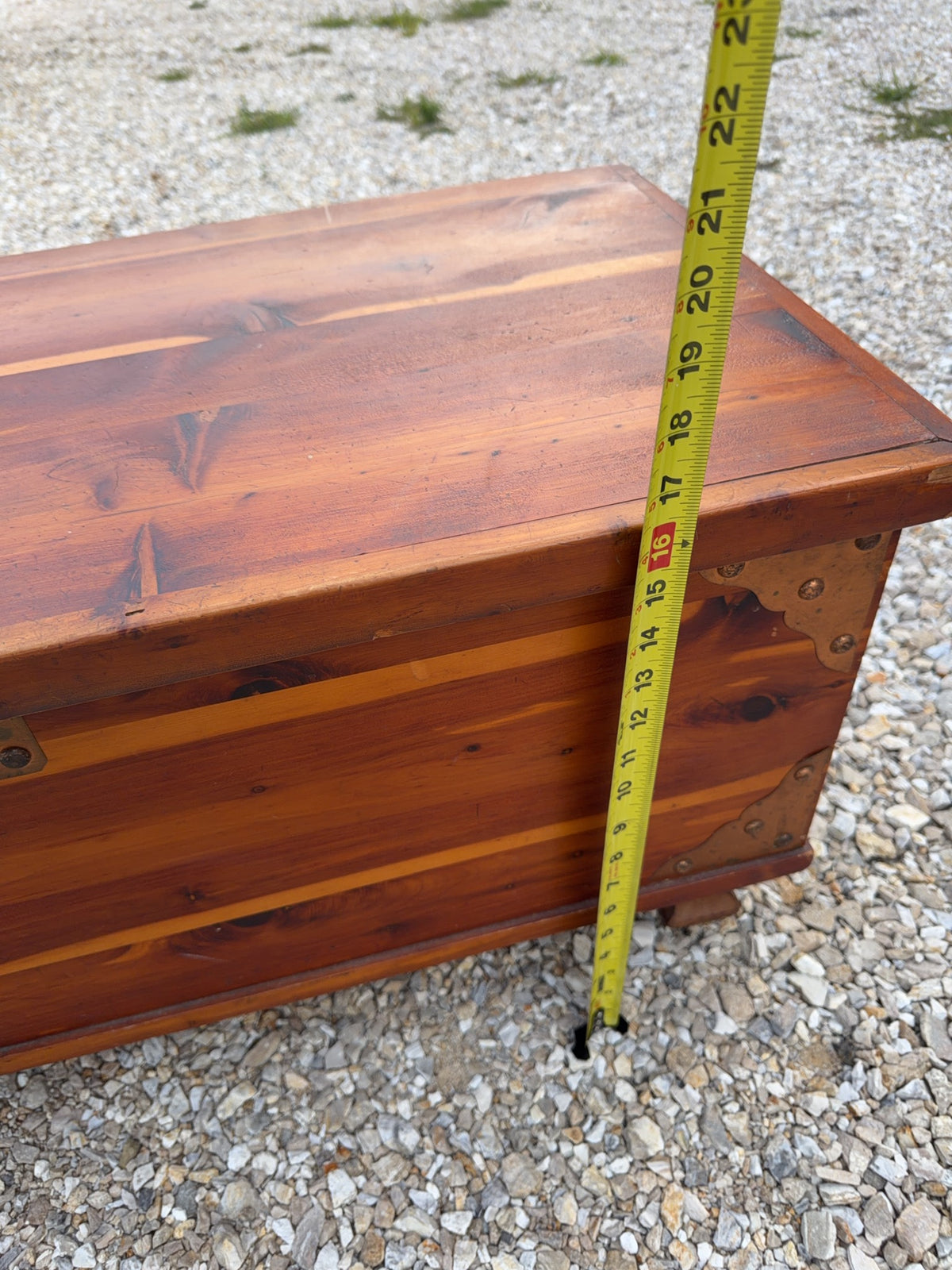 Cedar Chest With Brass Accents and Casters