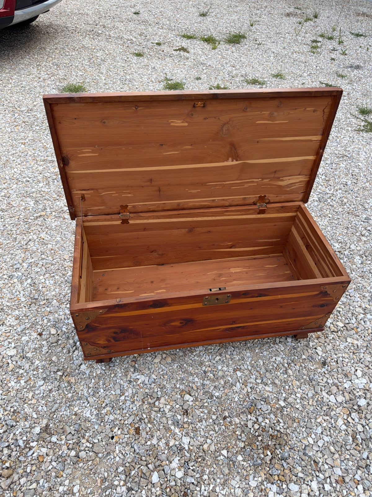 Cedar Chest With Brass Accents and Casters