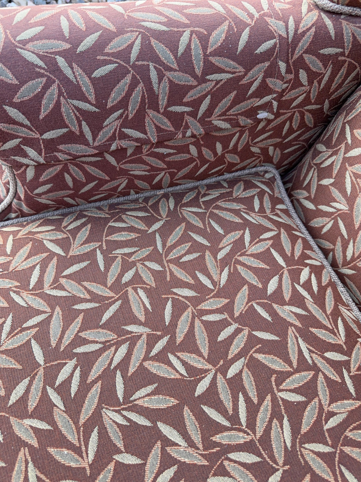Pair Upholstered Wingback Chairs With Wood Legs