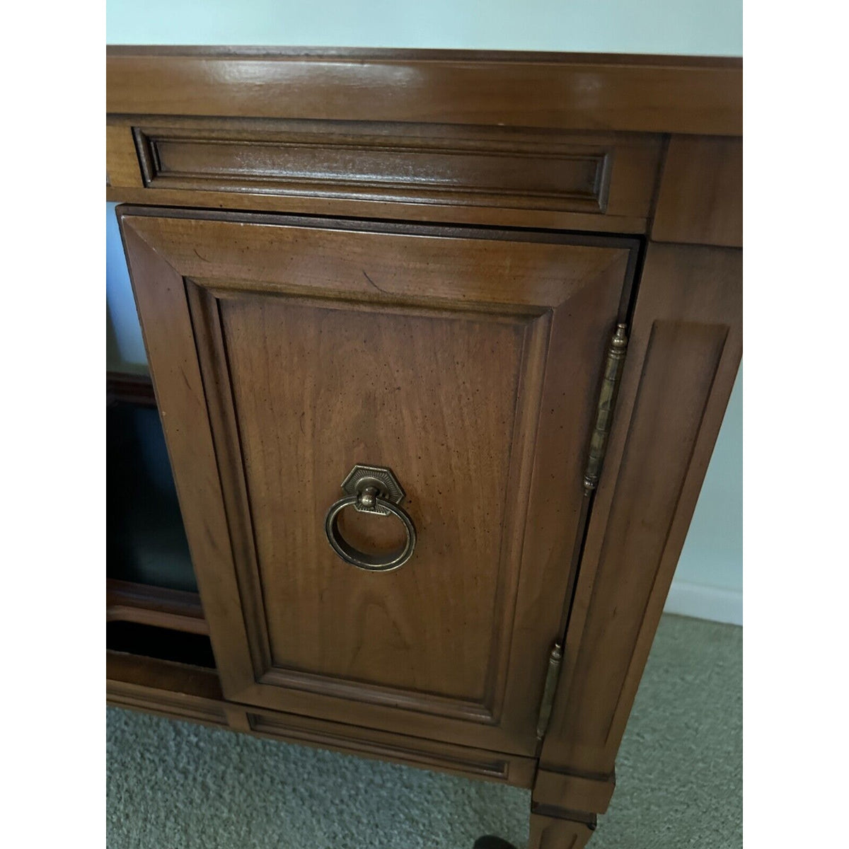 Mid Century Walnut Serving Bar Cart
