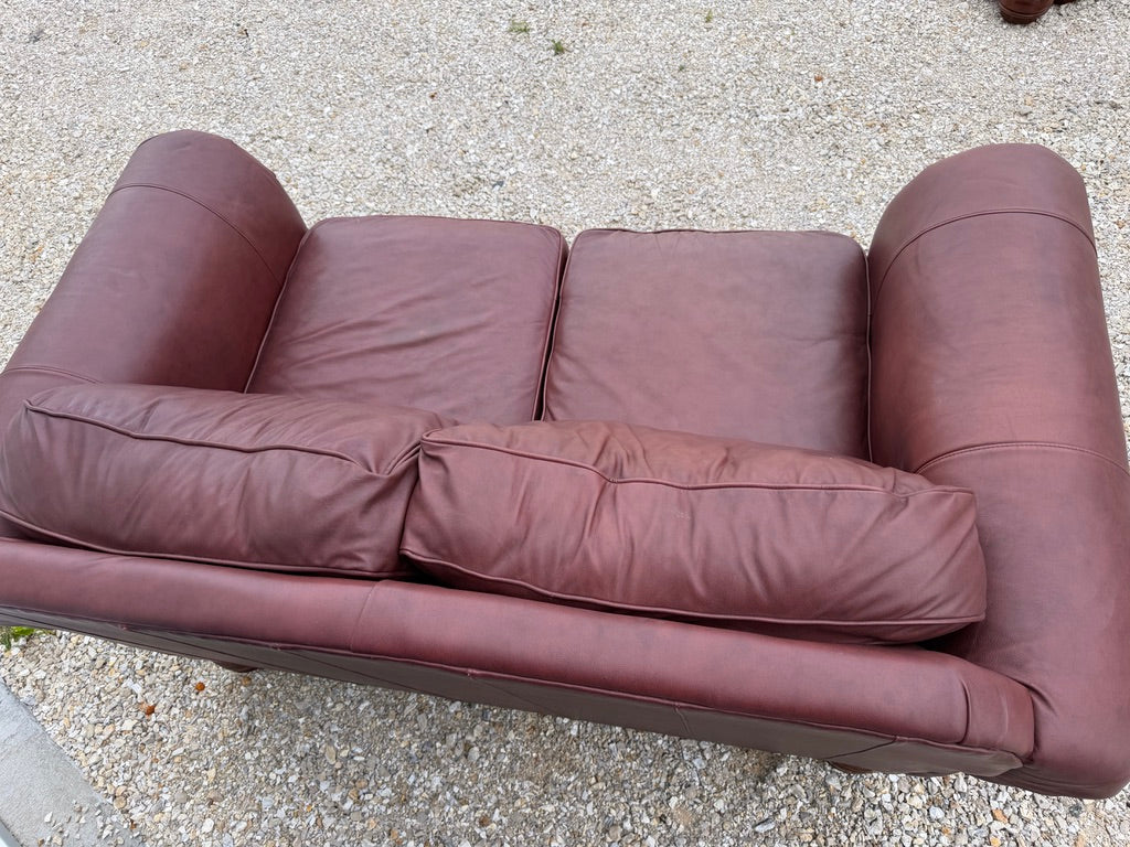 Rolled Arm Loveseat with Nailhead Trim