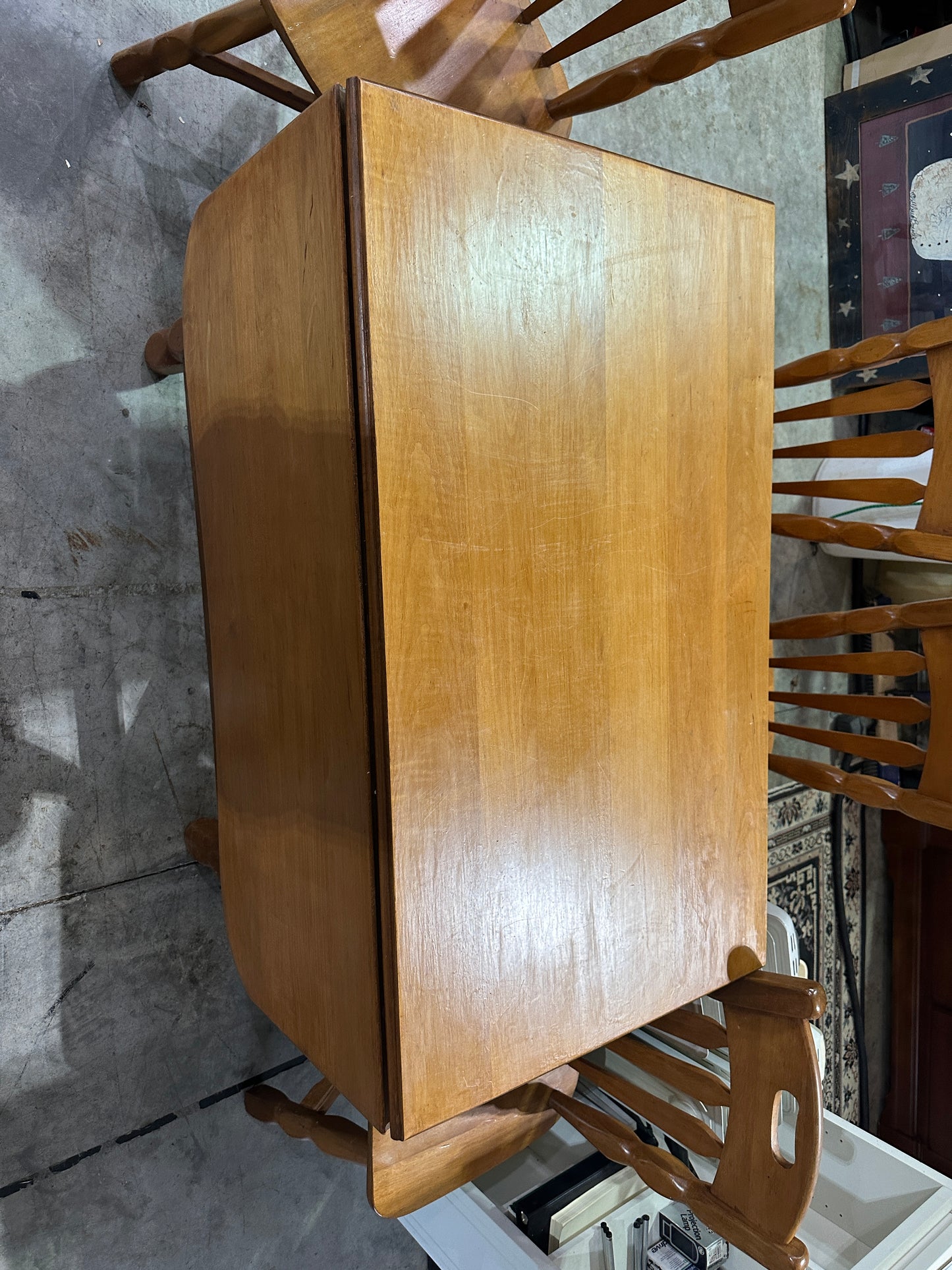 Drop leaf dining table and chairs