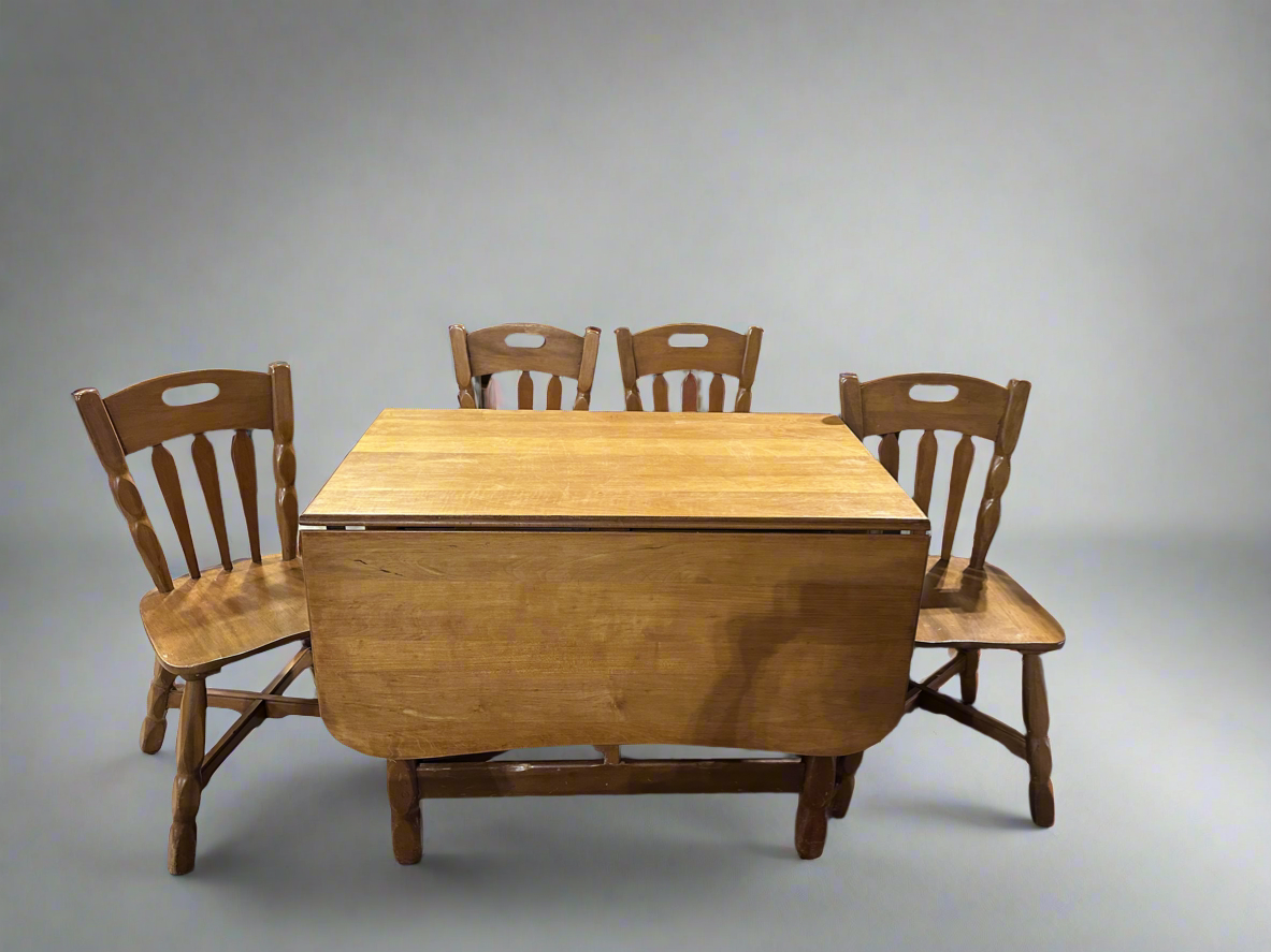 Drop leaf dining table and chairs