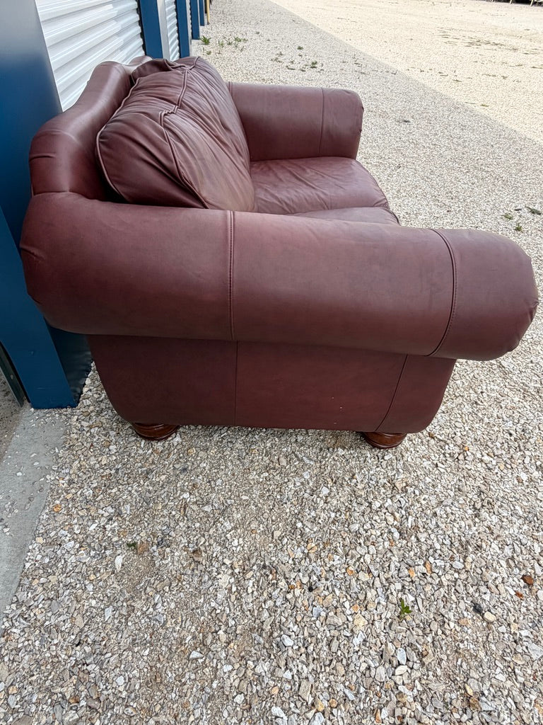 Rolled Arm Loveseat with Nailhead Trim