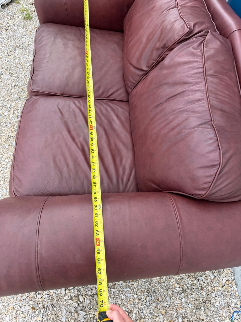 Rolled Arm Loveseat with Nailhead Trim