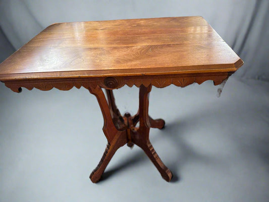 Victorian Eastlake Hand Carved Side Table