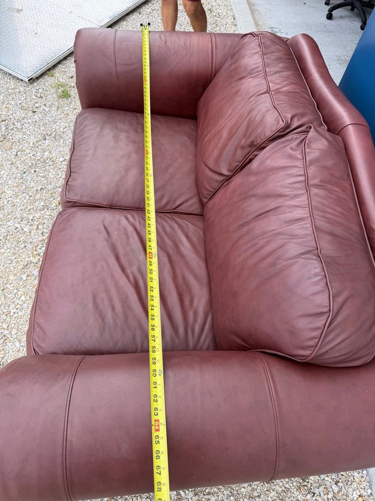 Rolled Arm Loveseat with Nailhead Trim
