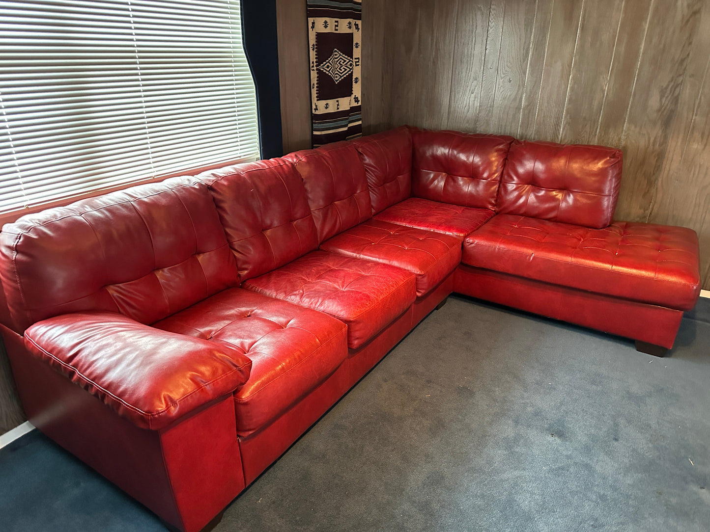 Ashley Allison red durablend material couch