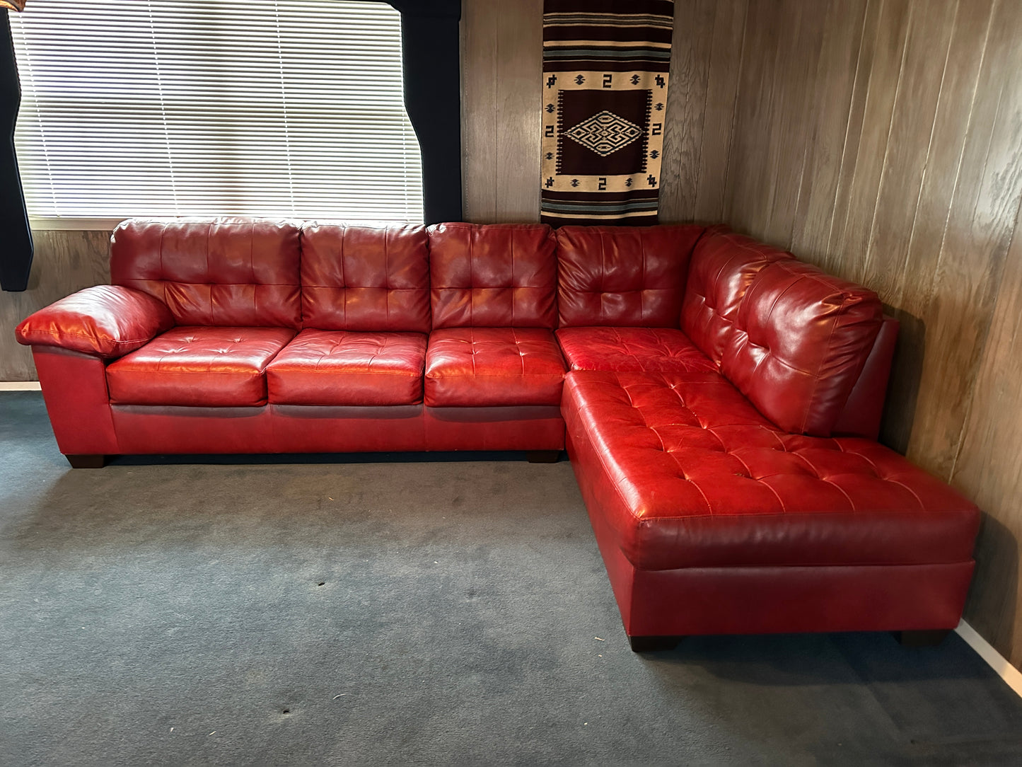 Ashley Allison red durablend material couch