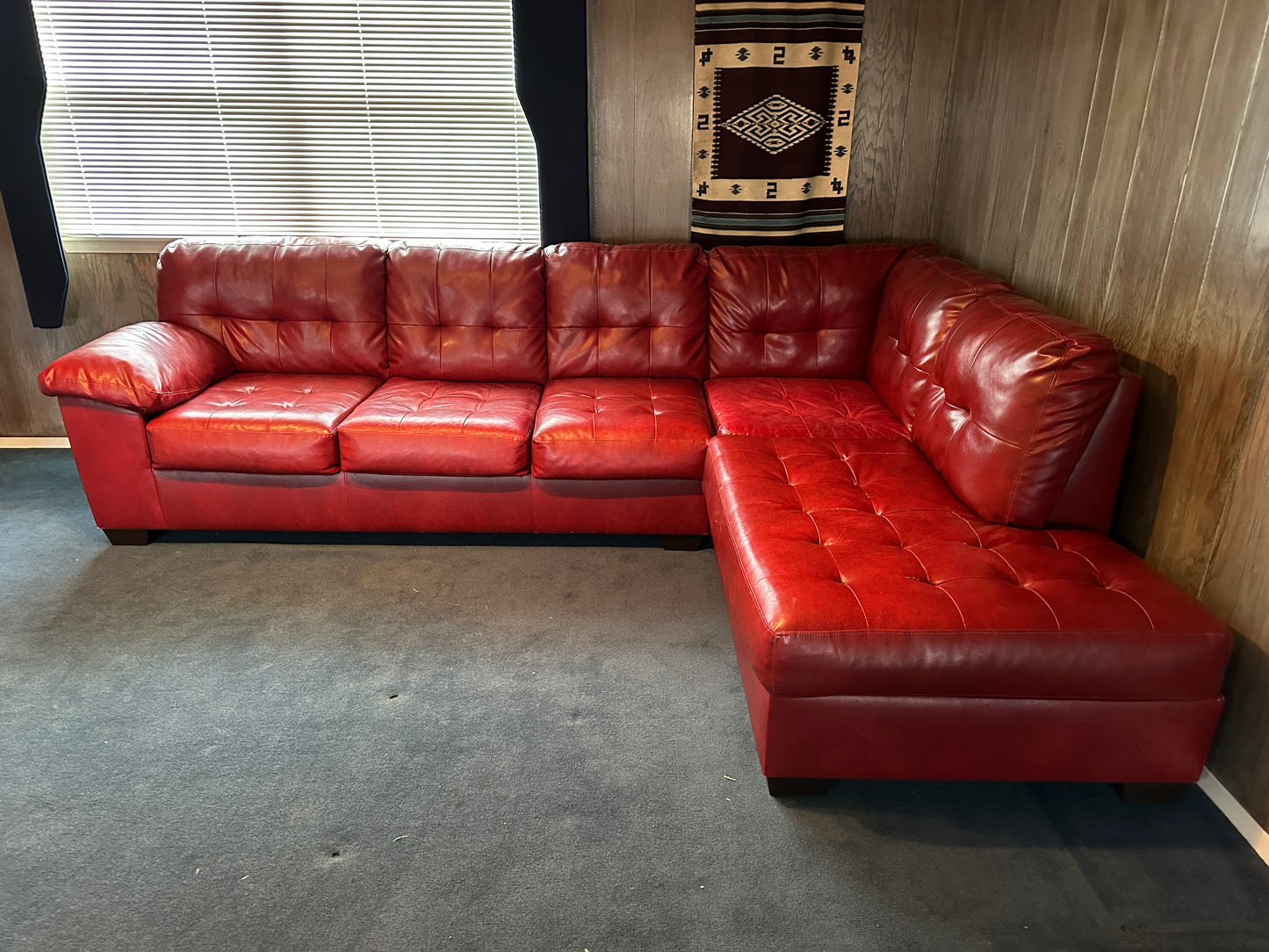 Ashley Allison red durablend material couch