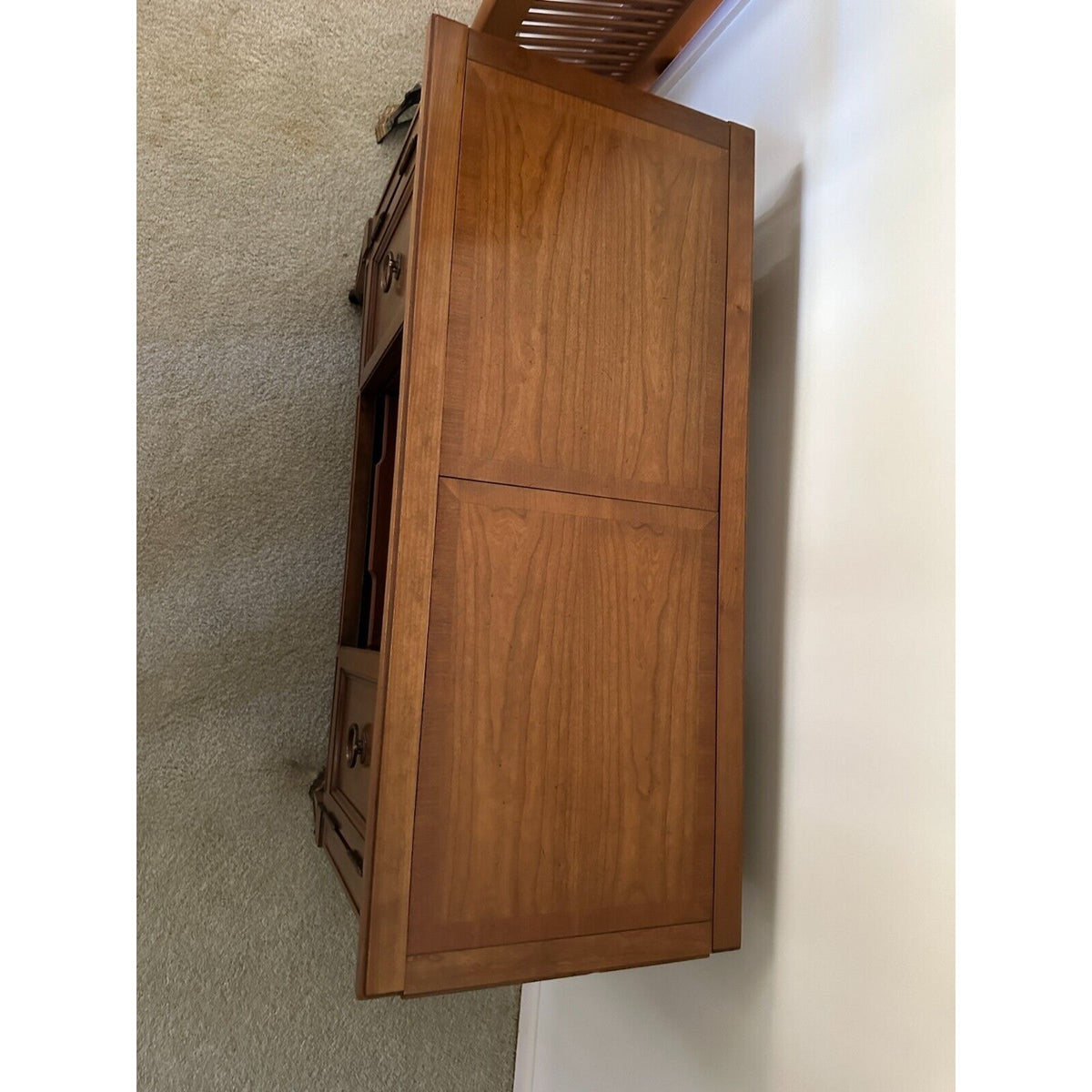 Mid Century Walnut Serving Bar Cart