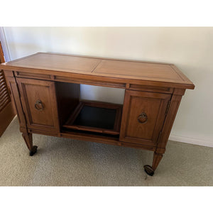 Mid Century Walnut Serving Bar Cart